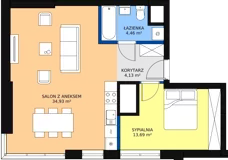 2 pokoje, apartament 58,16 m², piętro 16, oferta nr a.1.16.01, ATAL SKY+ II, Katowice, Wełnowiec-Józefowiec, Wełnowiec, al. Wojciecha Korfantego 93-99