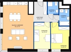 3 pokoje, apartament 88,30 m², piętro 16, oferta nr a.2.16.05, ATAL SKY+ II, Katowice, Wełnowiec-Józefowiec, Wełnowiec, al. Wojciecha Korfantego 93-99