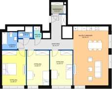 4 pokoje, apartament 116,19 m², piętro 30, oferta nr a.2.30.01, ATAL SKY+ II, Katowice, Wełnowiec-Józefowiec, Wełnowiec, al. Wojciecha Korfantego 93-99