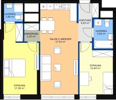 3 pokoje, apartament 73,00 m², piętro 30, oferta nr a.2.30.02, ATAL SKY+ II, Katowice, Wełnowiec-Józefowiec, Wełnowiec, al. Wojciecha Korfantego 93-99