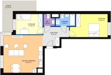 3 pokoje, apartament 77,11 m², piętro 1, oferta nr b.2.1.01, ATAL SKY+ II, Katowice, Wełnowiec-Józefowiec, Wełnowiec, al. Wojciecha Korfantego 93-99