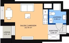 1 pokój, apartament inwestycyjny 28,01 m², parter, oferta nr c.1.0.01, ATAL SKY+ Apartamenty Inwestycyjne, Katowice, Wełnowiec-Józefowiec, Wełnowiec, al. Wojciecha Korfantego 85