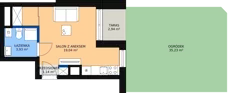1 pokój, apartament inwestycyjny 25,86 m², parter, oferta nr c.2.0.01, ATAL SKY+ Apartamenty Inwestycyjne, Katowice, Wełnowiec-Józefowiec, Wełnowiec, al. Wojciecha Korfantego 85