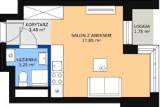 1 pokój, apartament inwestycyjny 24,98 m², parter, oferta nr c.2.0.04, ATAL SKY+ Apartamenty Inwestycyjne, Katowice, Wełnowiec-Józefowiec, Wełnowiec, al. Wojciecha Korfantego 85