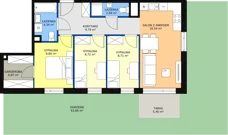4 pokoje, mieszkanie 67,65 m², piętro 1, oferta nr A.02.1.12, Warszawska 58A, Warszawa, Ursus, Niedźwiadek, ul. Warszawska 58a