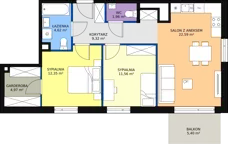 3 pokoje, mieszkanie 67,37 m², piętro 3, oferta nr A.02.3.18, Warszawska 58A, Warszawa, Ursus, Niedźwiadek, ul. Warszawska 58a