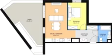 2 pokoje, mieszkanie 47,72 m², piętro 4, oferta nr A.01.4.37, Warszawska 58A, Warszawa, Ursus, Niedźwiadek, ul. Warszawska 58a