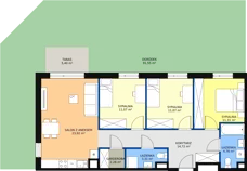 4 pokoje, mieszkanie 82,55 m², piętro 1, oferta nr B.01.1.10, Warszawska 58A, Warszawa, Ursus, Niedźwiadek, ul. Warszawska 58a