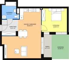 2 pokoje, mieszkanie 64,78 m², parter, oferta nr 7-0-2, Zakątek Harmonia II, Warszawa, Białołęka, Szamocin, ul. Płochocińska