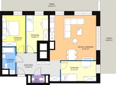 4 pokoje, apartament 84,43 m², piętro 2, oferta nr H1-B-2-3, Heyki City ATAL, Szczecin, Prawobrzeże, Międzyodrze, ul. Leona Heyki