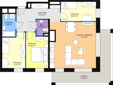 4 pokoje, apartament 86,25 m², piętro 3, oferta nr H1-B-3-4, Heyki City ATAL, Szczecin, Prawobrzeże, Międzyodrze, ul. Leona Heyki