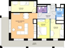 4 pokoje, mieszkanie 82,33 m², piętro 7, oferta nr H1-A-7-7, Heyki City ATAL, Szczecin, Prawobrzeże, Międzyodrze, ul. Leona Heyki