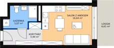 1 pokój, mieszkanie 27,26 m², piętro 3, oferta nr H4-C-3-5, Heyki City ATAL, Szczecin, Prawobrzeże, Międzyodrze, ul. Leona Heyki