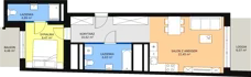 2 pokoje, mieszkanie 55,69 m², piętro 3, oferta nr H4-C-3-7, Heyki City ATAL, Szczecin, Prawobrzeże, Międzyodrze, ul. Leona Heyki