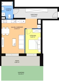 2 pokoje, mieszkanie 50,46 m², parter, oferta nr D1.3.0.3, Nowy Targówek VI, Warszawa, Targówek, Targówek Mieszkaniowy, ul. Płosa 8