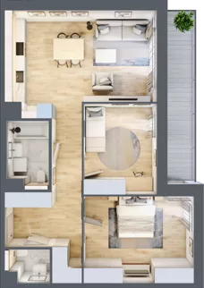 3 pokoje, mieszkanie 69,68 m², piętro 4, oferta nr 6.04.C32, Ogrody Andersa II, Gliwice, Wojska Polskiego, ul. Generała Władysława Andersa