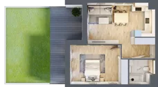 2 pokoje, mieszkanie 46,71 m², parter, oferta nr 7.00.A02, Ogrody Andersa II, Gliwice, Wojska Polskiego, ul. Generała Władysława Andersa