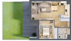 2 pokoje, mieszkanie 48,74 m², parter, oferta nr 7.00.A03, Ogrody Andersa II, Gliwice, Wojska Polskiego, ul. Generała Władysława Andersa