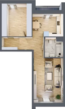 1 pokój, mieszkanie 55,79 m², piętro 3, oferta nr 7.03.C08, Ogrody Andersa II, Gliwice, Wojska Polskiego, ul. Generała Władysława Andersa