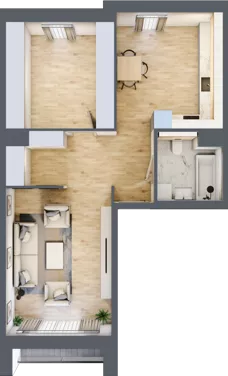 1 pokój, mieszkanie 58,95 m², piętro 3, oferta nr 7.03.D17, Ogrody Andersa II, Gliwice, Wojska Polskiego, ul. Generała Władysława Andersa
