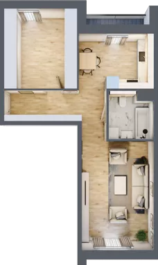 1 pokój, mieszkanie 55,90 m², piętro 4, oferta nr 7.04.C11, Ogrody Andersa II, Gliwice, Wojska Polskiego, ul. Generała Władysława Andersa