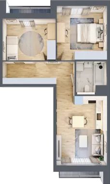 3 pokoje, mieszkanie 55,33 m², piętro 4, oferta nr 8.04.A17, Ogrody Andersa II, Gliwice, Wojska Polskiego, ul. Generała Władysława Andersa