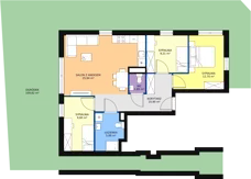 4 pokoje, mieszkanie 76,08 m², parter, oferta nr A1_1, ATAL Zawiślańska Wille Miejskie, Gdańsk, Stogi, ul. Zawiślańska