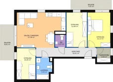 4 pokoje, mieszkanie 86,16 m², piętro 1, oferta nr A1_2, ATAL Zawiślańska Wille Miejskie, Gdańsk, Stogi, ul. Zawiślańska