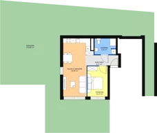 2 pokoje, mieszkanie 45,55 m², parter, oferta nr C1_1, ATAL Zawiślańska Wille Miejskie, Gdańsk, Stogi, ul. Zawiślańska