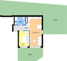 2 pokoje, mieszkanie 45,56 m², parter, oferta nr C2_1, ATAL Zawiślańska Wille Miejskie, Gdańsk, Stogi, ul. Zawiślańska