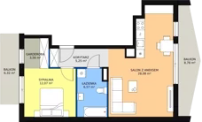 2 pokoje, mieszkanie 55,53 m², piętro 1, oferta nr D1_2, ATAL Zawiślańska Wille Miejskie, Gdańsk, Stogi, ul. Zawiślańska