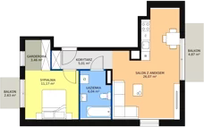 2 pokoje, mieszkanie 51,75 m², piętro 3, oferta nr D3_4, ATAL Zawiślańska Wille Miejskie, Gdańsk, Stogi, ul. Zawiślańska