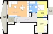 3 pokoje, mieszkanie 71,89 m², piętro 1, oferta nr D4_2, ATAL Zawiślańska Wille Miejskie, Gdańsk, Stogi, ul. Zawiślańska