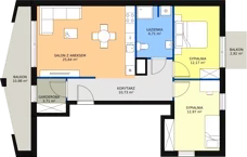 3 pokoje, mieszkanie 71,93 m², piętro 2, oferta nr D4_3, ATAL Zawiślańska Wille Miejskie, Gdańsk, Stogi, ul. Zawiślańska
