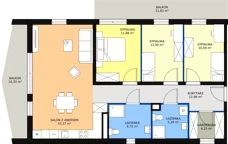 4 pokoje, mieszkanie 96,18 m², piętro 2, oferta nr E1_3, ATAL Zawiślańska Wille Miejskie, Gdańsk, Stogi, ul. Zawiślańska