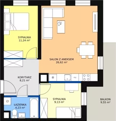 3 pokoje, mieszkanie 60,26 m², parter, oferta nr B1.1_0_5, Nowe Miasto Polesie IV, Łódź, Polesie, Lublinek-Pienista, ul. Pienista