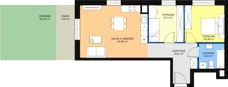 3 pokoje, mieszkanie 60,78 m², piętro 2, oferta nr D3_2_1, Nowe Miasto Polesie IV, Łódź, Polesie, Lublinek-Pienista, ul. Pienista