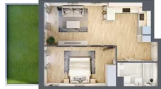 2 pokoje, mieszkanie 45,31 m², parter, oferta nr AI.0.M06, Przewóz 42 ATAL, Kraków, Podgórze, Płaszów, ul. Przewóz 42