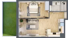 2 pokoje, mieszkanie 45,32 m², parter, oferta nr AI.0.M05, Przewóz 42 ATAL, Kraków, Podgórze, Płaszów, ul. Przewóz 42