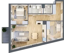 3 pokoje, mieszkanie 69,42 m², piętro 4, oferta nr AI.4.M32, Przewóz 42 ATAL, Kraków, Podgórze, Płaszów, ul. Przewóz 42
