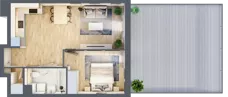 2 pokoje, mieszkanie 44,41 m², parter, oferta nr AIII.0.M82, Przewóz 42 ATAL, Kraków, Podgórze, Płaszów, ul. Przewóz 42