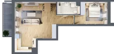 2 pokoje, mieszkanie 51,61 m², piętro 1, oferta nr S1.D.1.1, ATAL Idea Swarzędz II, Swarzędz, ul. Tabaki