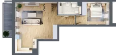 2 pokoje, mieszkanie 51,61 m², piętro 2, oferta nr S1.D.2.1, ATAL Idea Swarzędz II, Swarzędz, ul. Tabaki