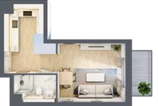 1 pokój, mieszkanie 30,11 m², piętro 4, oferta nr S1.F.4.2, ATAL Idea Swarzędz II, Swarzędz, ul. Tabaki