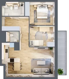 3 pokoje, mieszkanie 66,08 m², piętro 5, oferta nr S1.D.5.2, ATAL Idea Swarzędz II, Swarzędz, ul. Tabaki