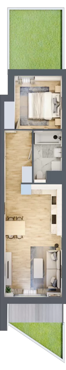 2 pokoje, mieszkanie 41,55 m², parter, oferta nr S2.I.0.1, ATAL Idea Swarzędz II, Swarzędz, ul. Tabaki
