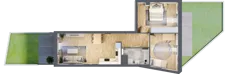3 pokoje, mieszkanie 60,50 m², parter, oferta nr S2.H.0.3, ATAL Idea Swarzędz II, Swarzędz, ul. Tabaki