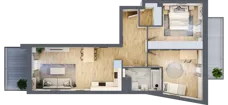 3 pokoje, mieszkanie 65,07 m², piętro 2, oferta nr S2.H.2.4, ATAL Idea Swarzędz II, Swarzędz, ul. Tabaki