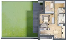 3 pokoje, mieszkanie 69,90 m², parter, oferta nr 1.00.A02, Ogrody Andersa III, Gliwice, Wojska Polskiego, ul. Generała Władysława Andersa