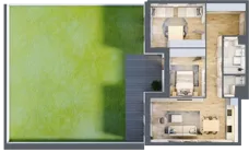 3 pokoje, mieszkanie 70,95 m², parter, oferta nr 1.00.B03, Ogrody Andersa III, Gliwice, Wojska Polskiego, ul. Generała Władysława Andersa